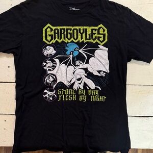 Disney Gargoyles Black Tee with Neon Accents